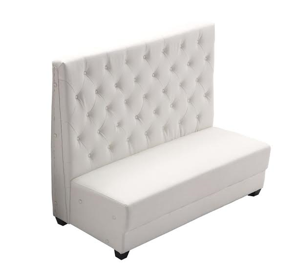 Lounge Leather High-back Sofa - White